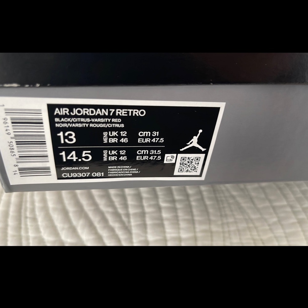 Air Jordan Retro 7 “Citrus” sneakers, New in Box, Men’s 13 - Picture 7 of 9